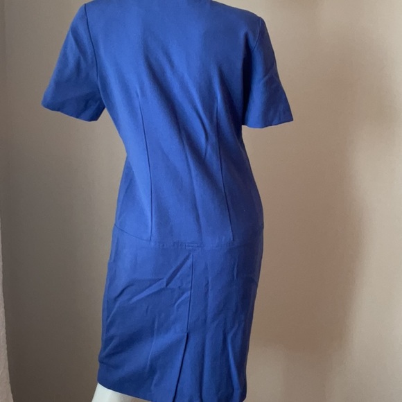 Vintage Front Buttoned Pure Virgin Wool Dress - Picture 8 of 14